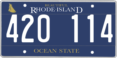 RI license plate 420114