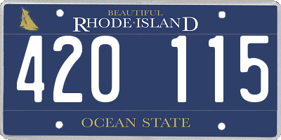 RI license plate 420115