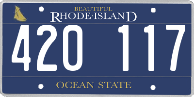 RI license plate 420117