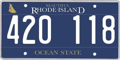 RI license plate 420118