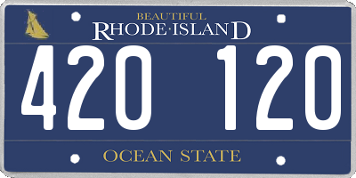 RI license plate 420120