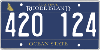 RI license plate 420124
