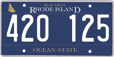 RI license plate 420125