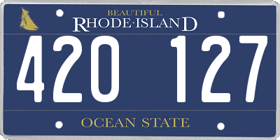 RI license plate 420127