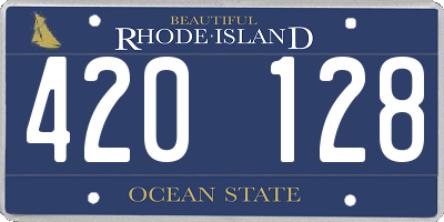 RI license plate 420128