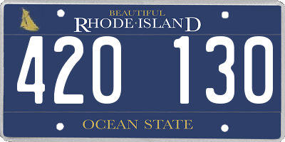 RI license plate 420130