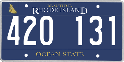RI license plate 420131