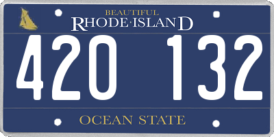 RI license plate 420132