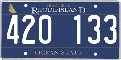 RI license plate 420133