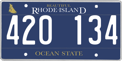 RI license plate 420134