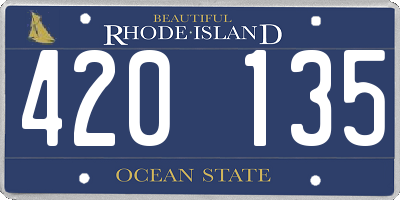 RI license plate 420135