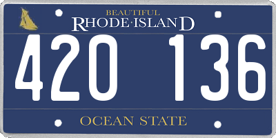 RI license plate 420136
