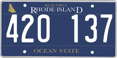 RI license plate 420137