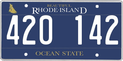 RI license plate 420142