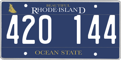RI license plate 420144