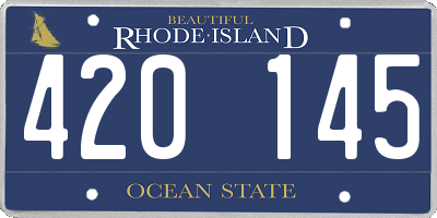 RI license plate 420145