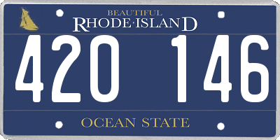 RI license plate 420146