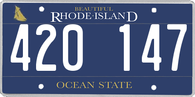 RI license plate 420147