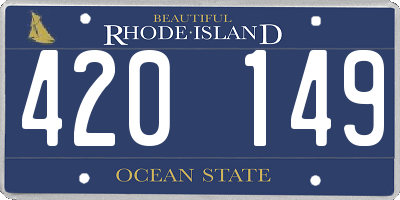 RI license plate 420149