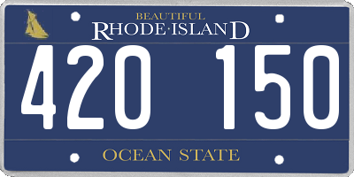 RI license plate 420150