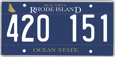 RI license plate 420151