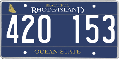 RI license plate 420153