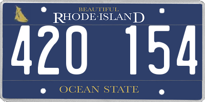 RI license plate 420154
