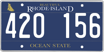 RI license plate 420156