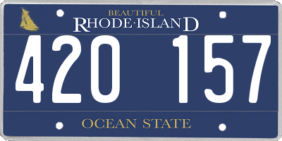 RI license plate 420157