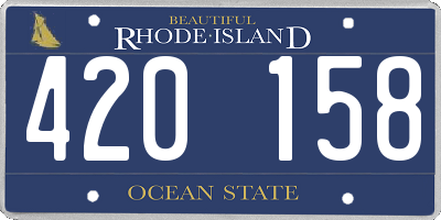 RI license plate 420158