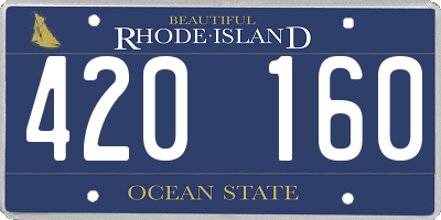 RI license plate 420160