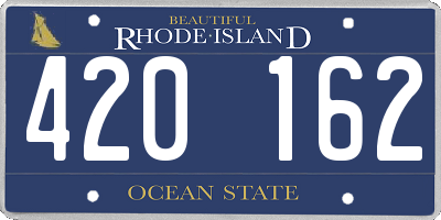 RI license plate 420162