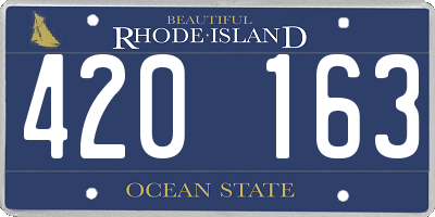 RI license plate 420163