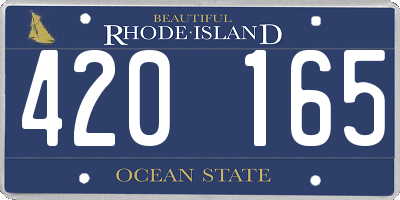 RI license plate 420165