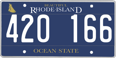 RI license plate 420166