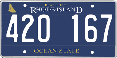 RI license plate 420167