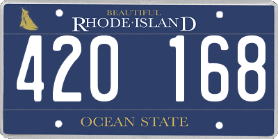 RI license plate 420168