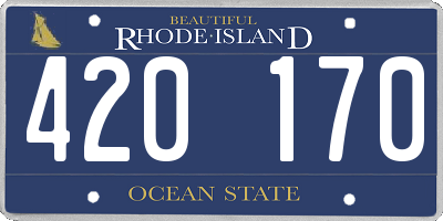 RI license plate 420170