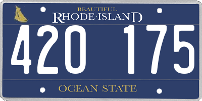 RI license plate 420175