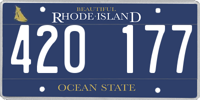 RI license plate 420177