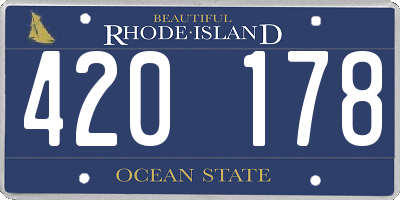 RI license plate 420178