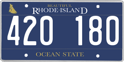 RI license plate 420180
