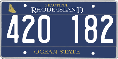RI license plate 420182