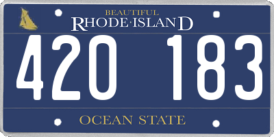 RI license plate 420183