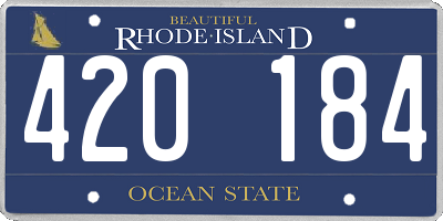 RI license plate 420184