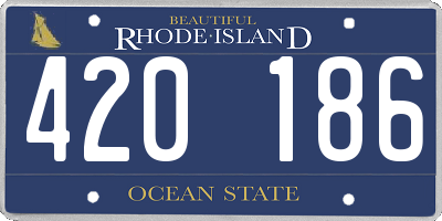 RI license plate 420186