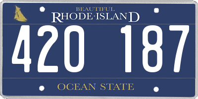 RI license plate 420187