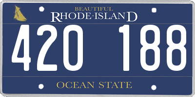 RI license plate 420188