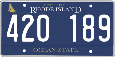 RI license plate 420189