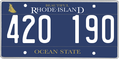 RI license plate 420190